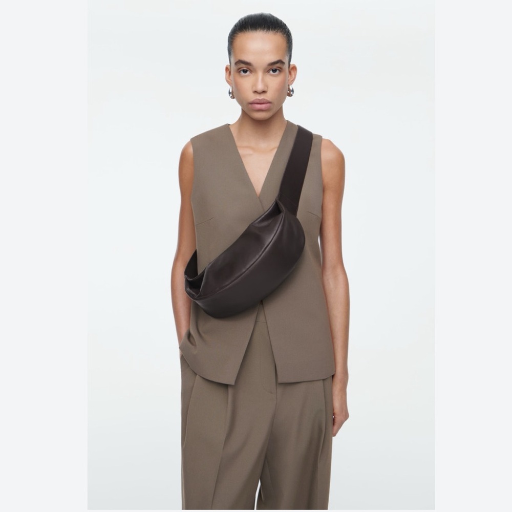 Sold out COS Swing Crossbody Bag in Dark Brown Leather